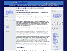 Tablet Screenshot of blog.autowarranties.com